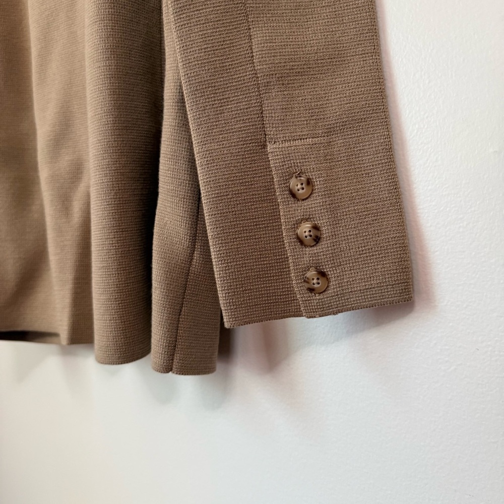 NWT TWP Camel Beige Knit Boyfriend Blazer 100% Merino Wool, size M - Picture 11 of 16
